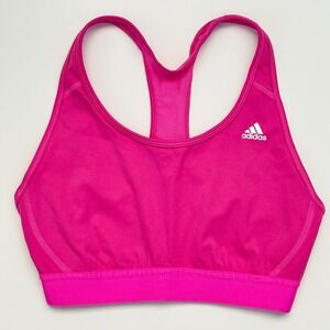 Adidas Powerreact Racerback Sports Bra Pink Size Small